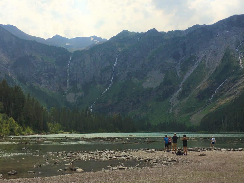 Avalanche Lake Waterfalls in Glacier National Park