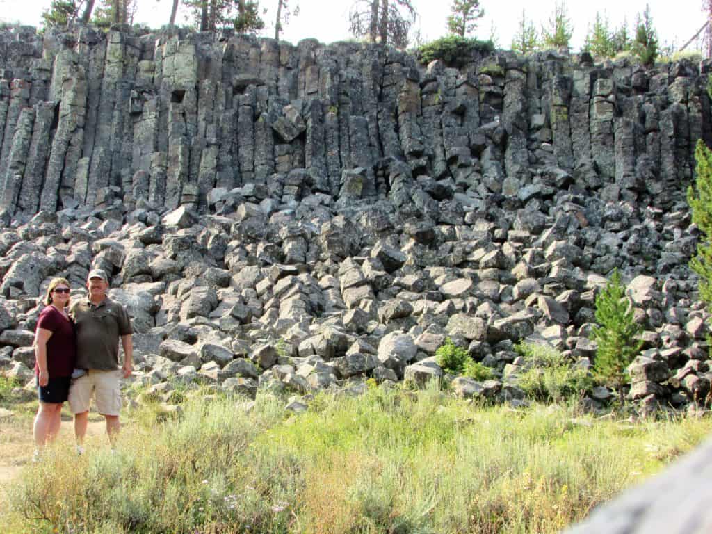 away from the crowds in Yellowstone at Sheepeater's Cliff