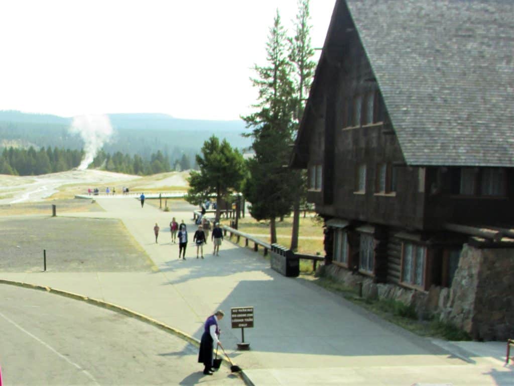 Old Faithful Lodge in Yellowstone National Park