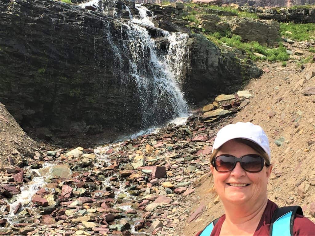 Waterfall on trail to Hidden Lake Glacier National Park