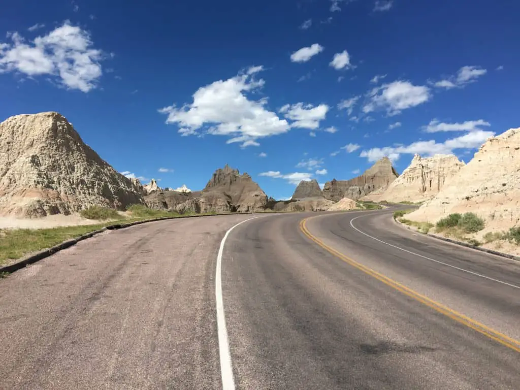 Cruising along the Scenic Drive in Badlands National Park