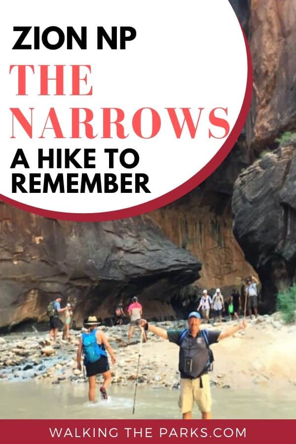 Hike the Zion National Park Narrows. Everything you need to know for a great Zion Hike. #WalkingTheParks #ZionHiking