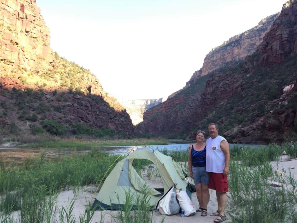 Rafting Lodore Canyon Camp Site