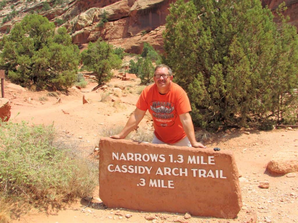 Trail head for Grand Wash Trail in Capitol Reef National Park