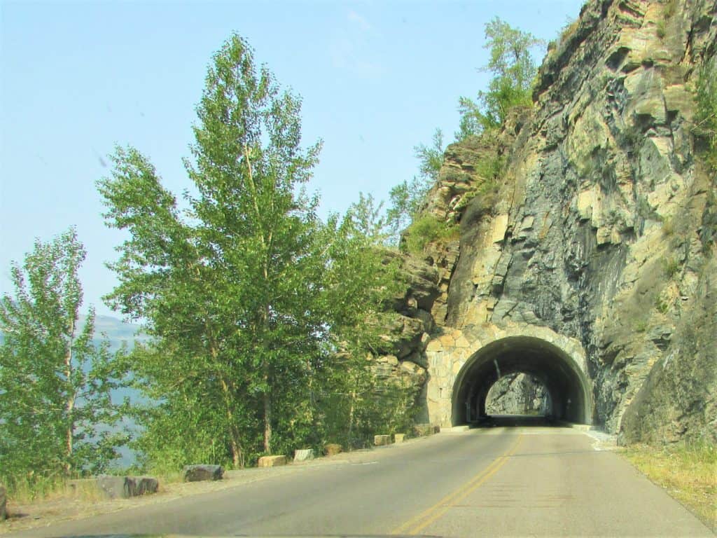 Narrow Tunnel on Going To the Sun Road in Glacier National Park