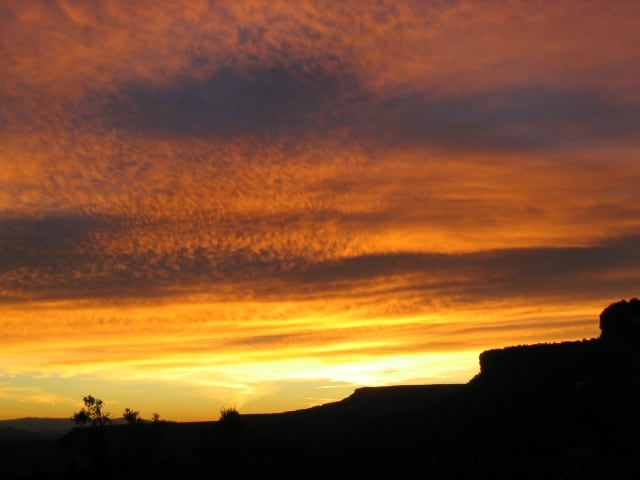 Orange and Yellow of Zion National Park Sunset