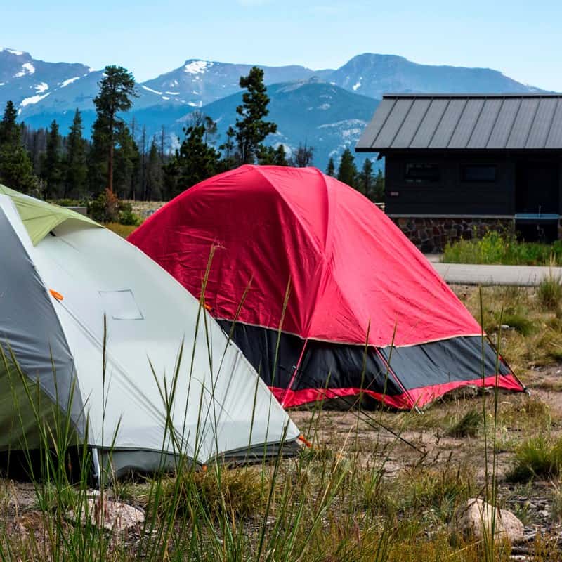 Campsites in Glacier Basin Campground in RMNP