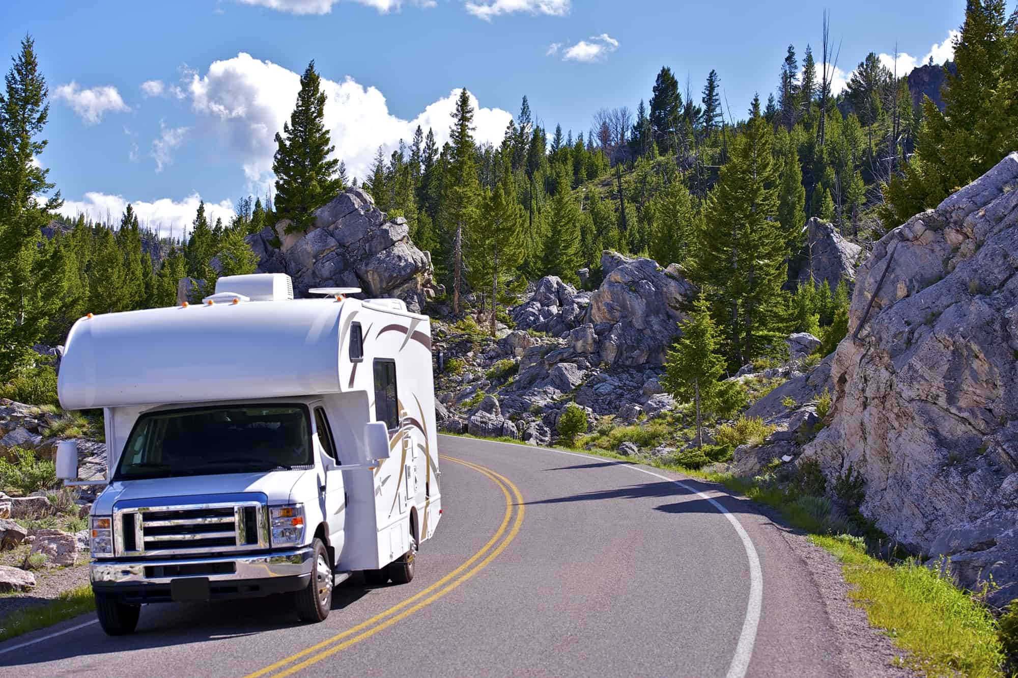 travel trailer camping yellowstone