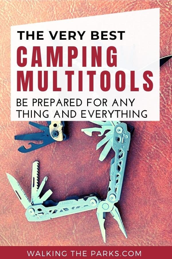 Multitools for Camping, showing the large variety of tools on each tool. #WalkingTheParks #BestMultitool