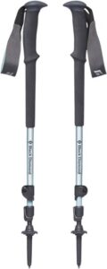 2 black trekking poles as gift for outdoorsy women