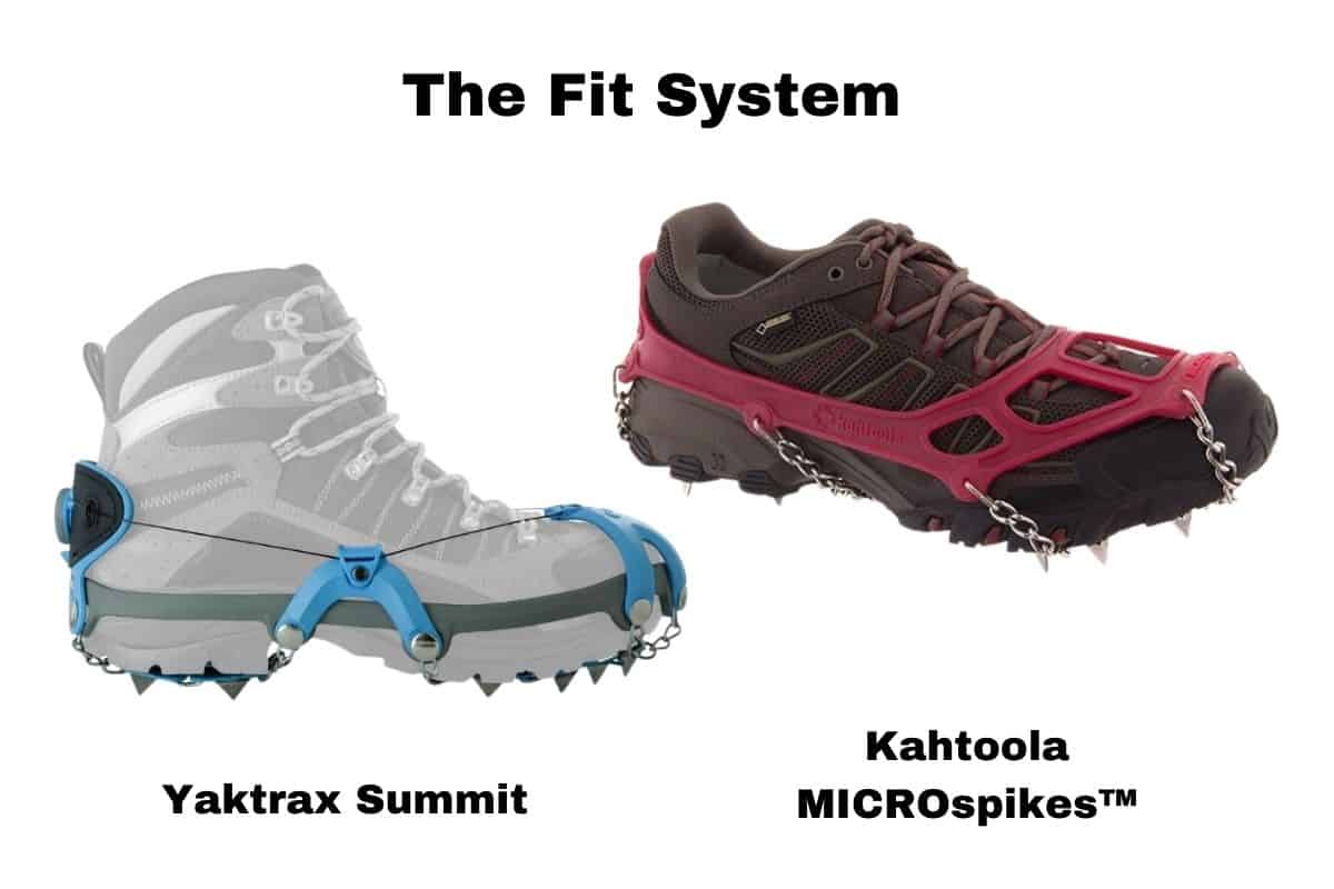 comparing yaktrax summit to kahtoola microspikes