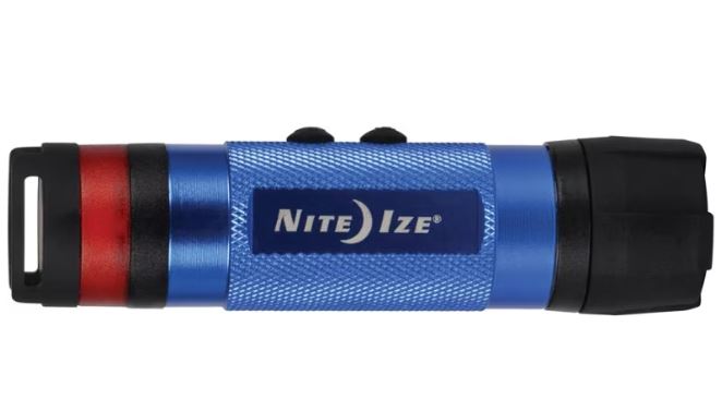 Blue mini flashlight from Nite Izi