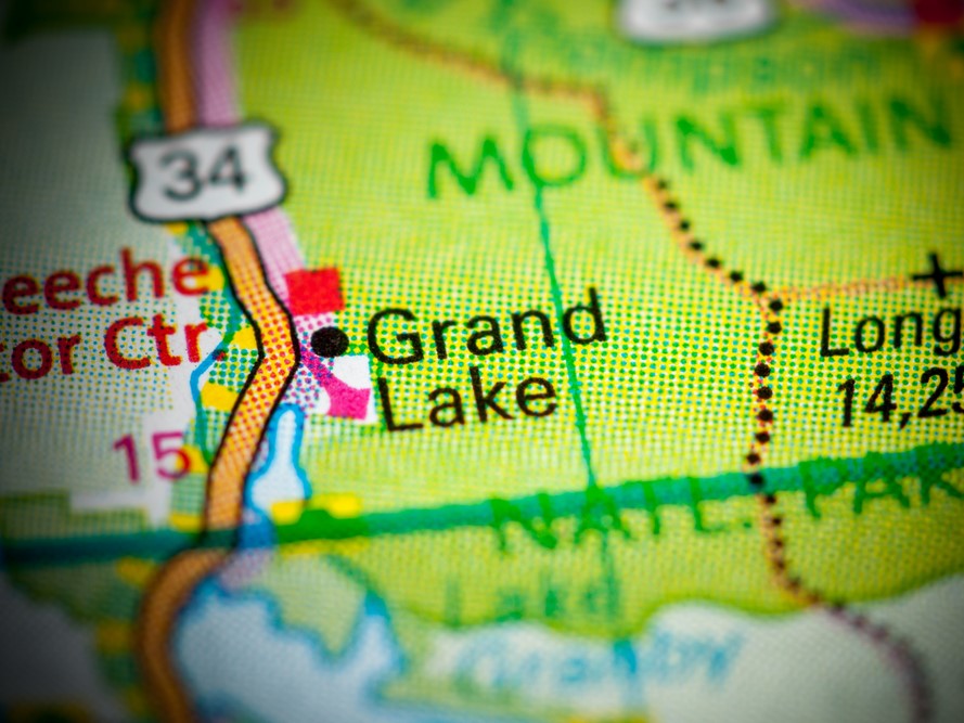 Grand Lake Colorado on a map