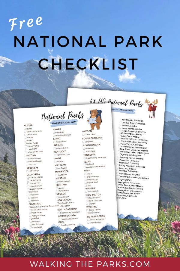 Free National Park Checklist