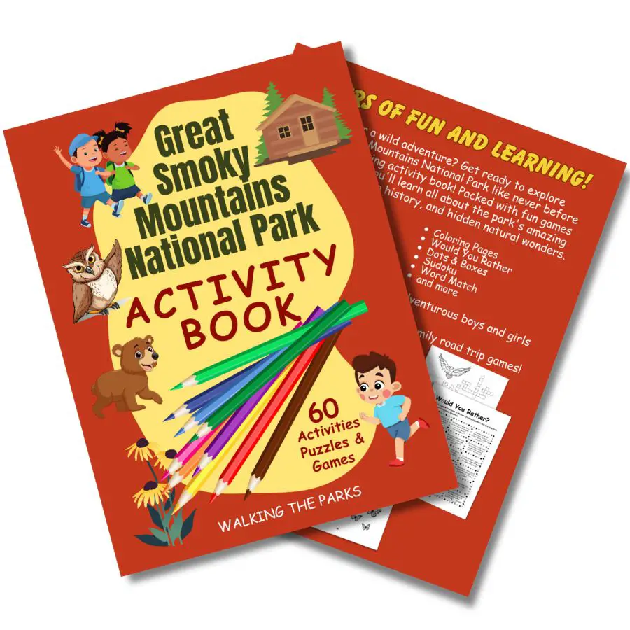 Cover of Great Smoky Mountain National Park Activity Book for kids