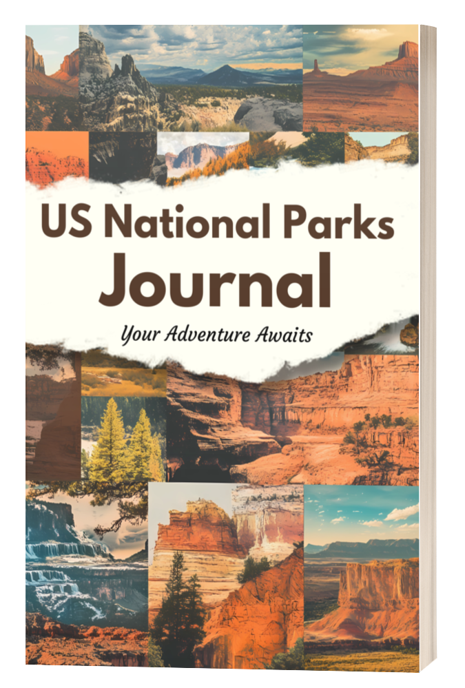 Cover of National Park Journal with a collage of national park photos