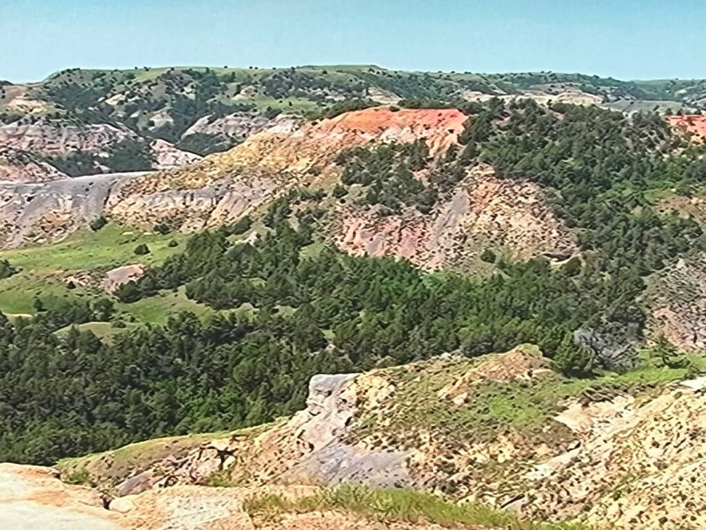 The beautiful colors in the stone of Theodore Roosevelt National Park
