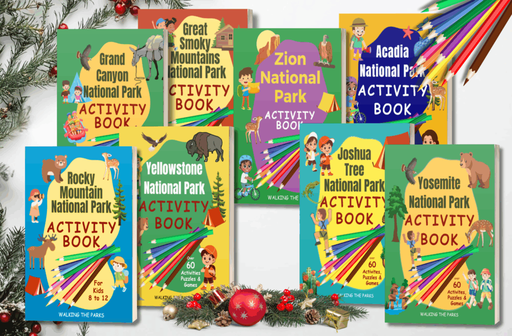 cover collage of 8 activity books for kids