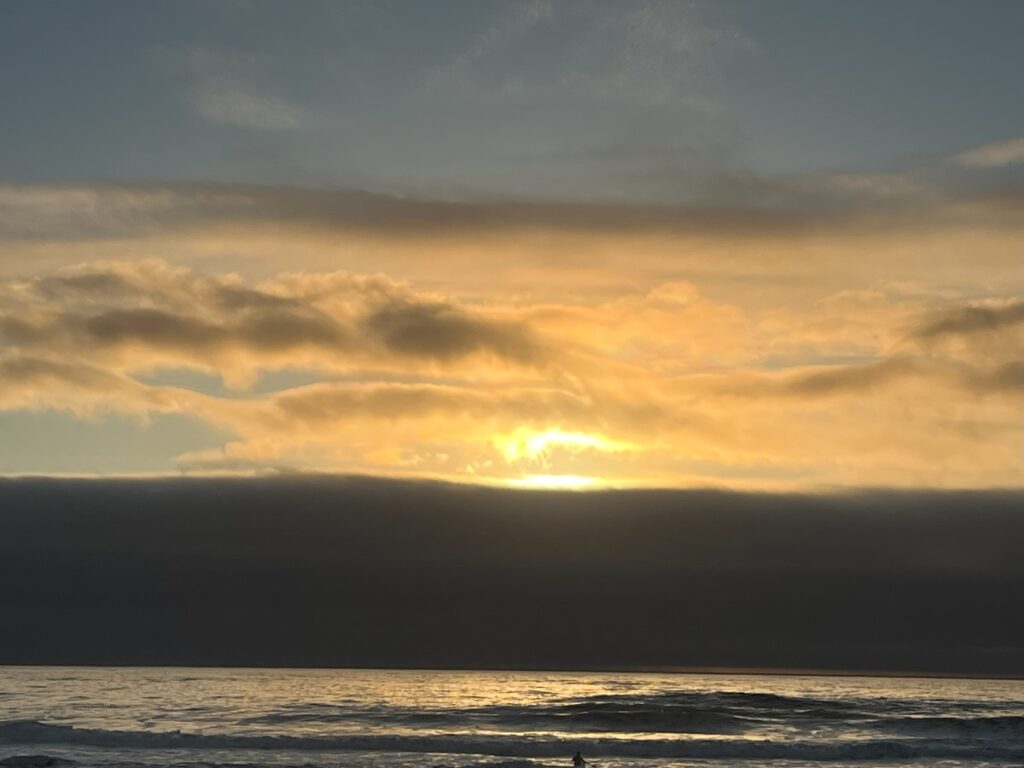 sunset over the ocean