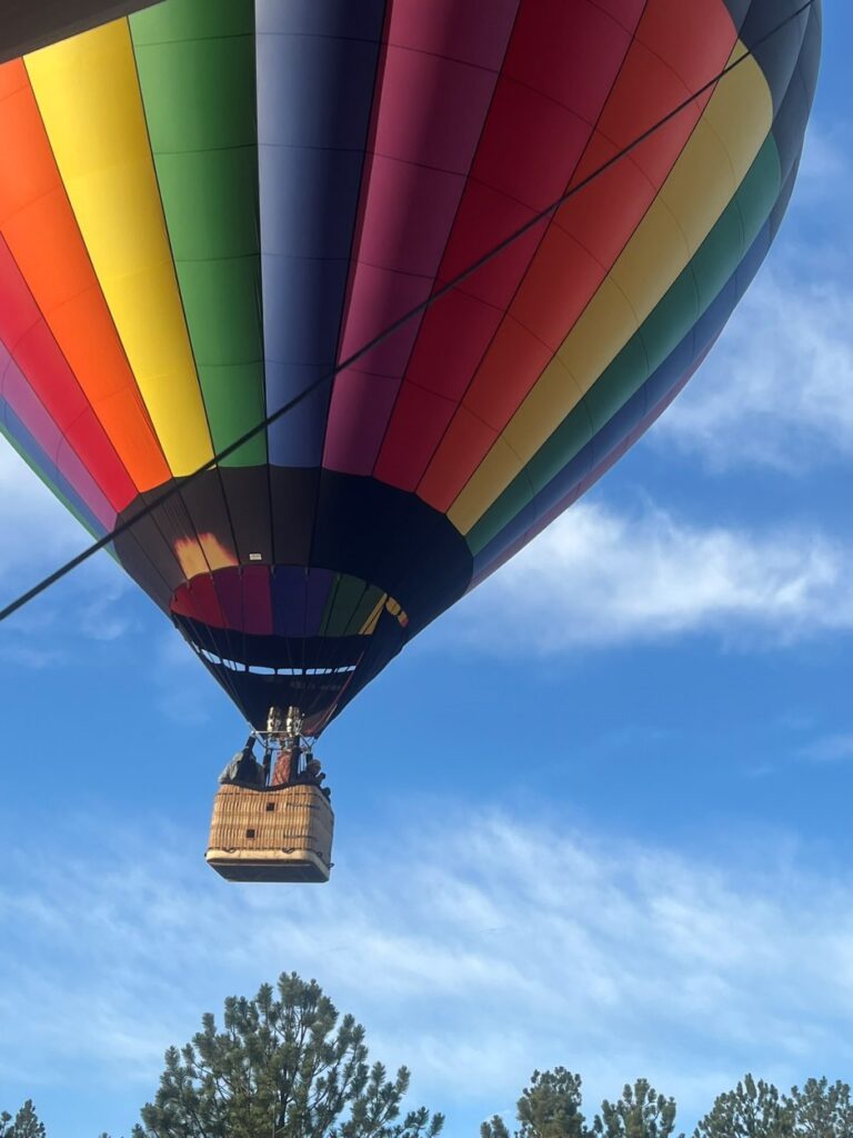 Rainbow STriped Hot Air Balloon